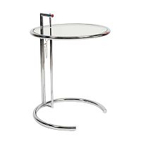 стол журнальный eileen gray style cocktail table e-1027 прозрачный в Казани