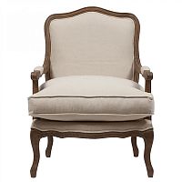 кресло мягкое с подлокотниками бежевое louisa bergere chair в Казани