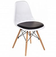 стул деревянный pc-011 белый / черный (eames style) в Казани