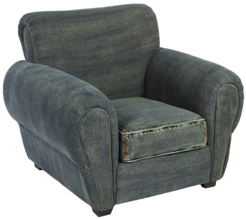 кресло san francisco denim armchair серое в Казани