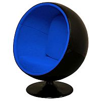 кресло eero ball chair синее с черным в Казани