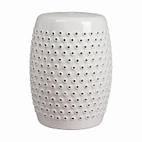 керамический столик-табурет cutwork garden stool белый в Казани