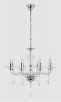 подвесная люстра crystal lux monica sp8 chrome/transparent в Казани