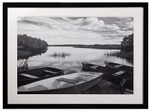 постер с паспарту в раме four boats at sunset в Казани