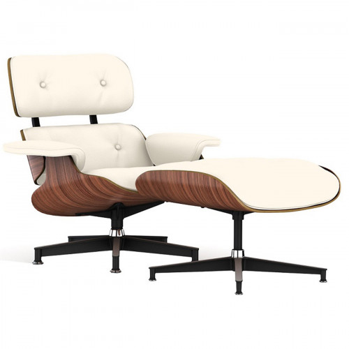 кресло lounge chair & ottoman кремовое в Казани